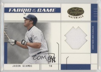 2003 Leaf Certified Materials Fabric of the Game Infield 18/100 Jason Giambi m5x