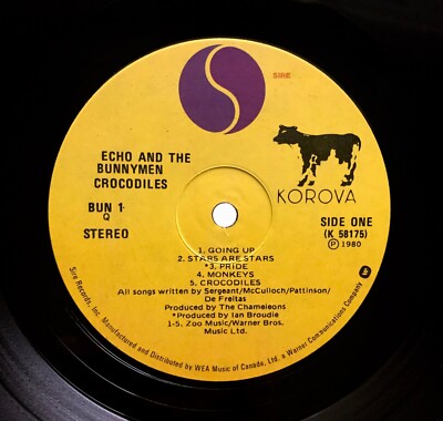 ORIGINAL 1980 ECHO & THE BUNNYMEN Album CROCODILES Lp Record VINYL