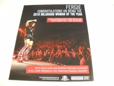 FERGIE Australian and New Zealand Fans Adore You original 2010 Promo Poster Ad