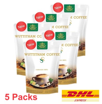 5 x Wuttitham Instant Coffee Health Weight Control Burn Anti Aging Slim Drink