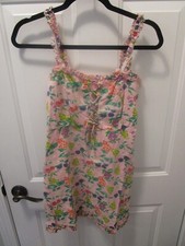 URBAN OUTFITTERS ROBIN LACE UP PINK DRESS WITH FRUIT SIZE SMALL NEW