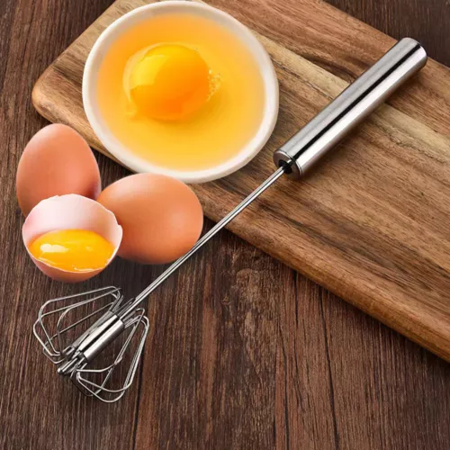 Kitchen Semi Automatic Egg Beater Stainless Steel Milk Frother Cake Cream Mixer - Picture 8 of 12