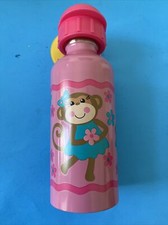 NEW Stephen Joseph Stainless Steel Water Bottle GIRL MONKEY SJ-9501-99C