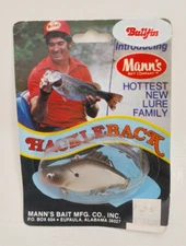 Vintage Tom Mann's Hackleback Bullfin Crankbait Fishing Lure