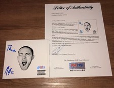 Mac Miller GO OD AM Signed Autographed CD Cover PSA Letter RARE