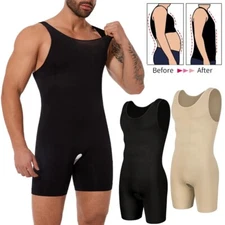 Men Shapewear Belly Control Body Shaper Compression Slimming Bodysuits Underwear