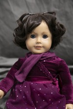 Doll Wig Curly Pigtail Style Rin - Chocolate Brown 10-11" 11-12" and 12-13" Size