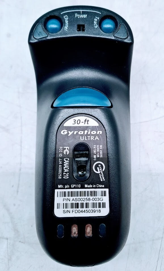 Gyration Ultra GT GP110 Gray Wireless 3-Button 30 Ft USB Optical Mouse - Image 2 of 3