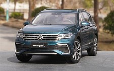 1/18 Model For   New Tiguan L 2022 Blue DieCast Car Gift Collection