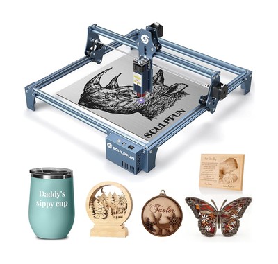 SCULPFUN S9 Laser Engraver, 90W Effect High Precision CNC Laser Cutter and En...