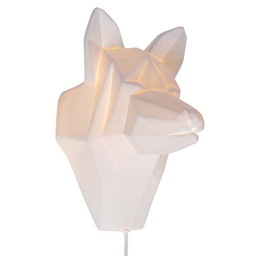 Wandleuchte Wohnzimmerlampe Kinderzimmerleuchte E14 Hund Porzellan weiß H 30 cm - Bild 2 von 12