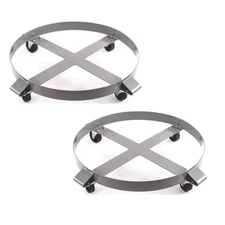 Drum Dolly 1000 lb 55 Gallon w Swivel Casters Heavy Duty Steel Frame x 2