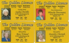 1985 The Golden Girls Golden License Prop Set   Rose Blanche Sopia Dorothy👼🏻📺