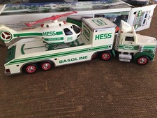 HESS 1995 Toy Truck With Helicopter With Original  Box Collectible Gift Holidays