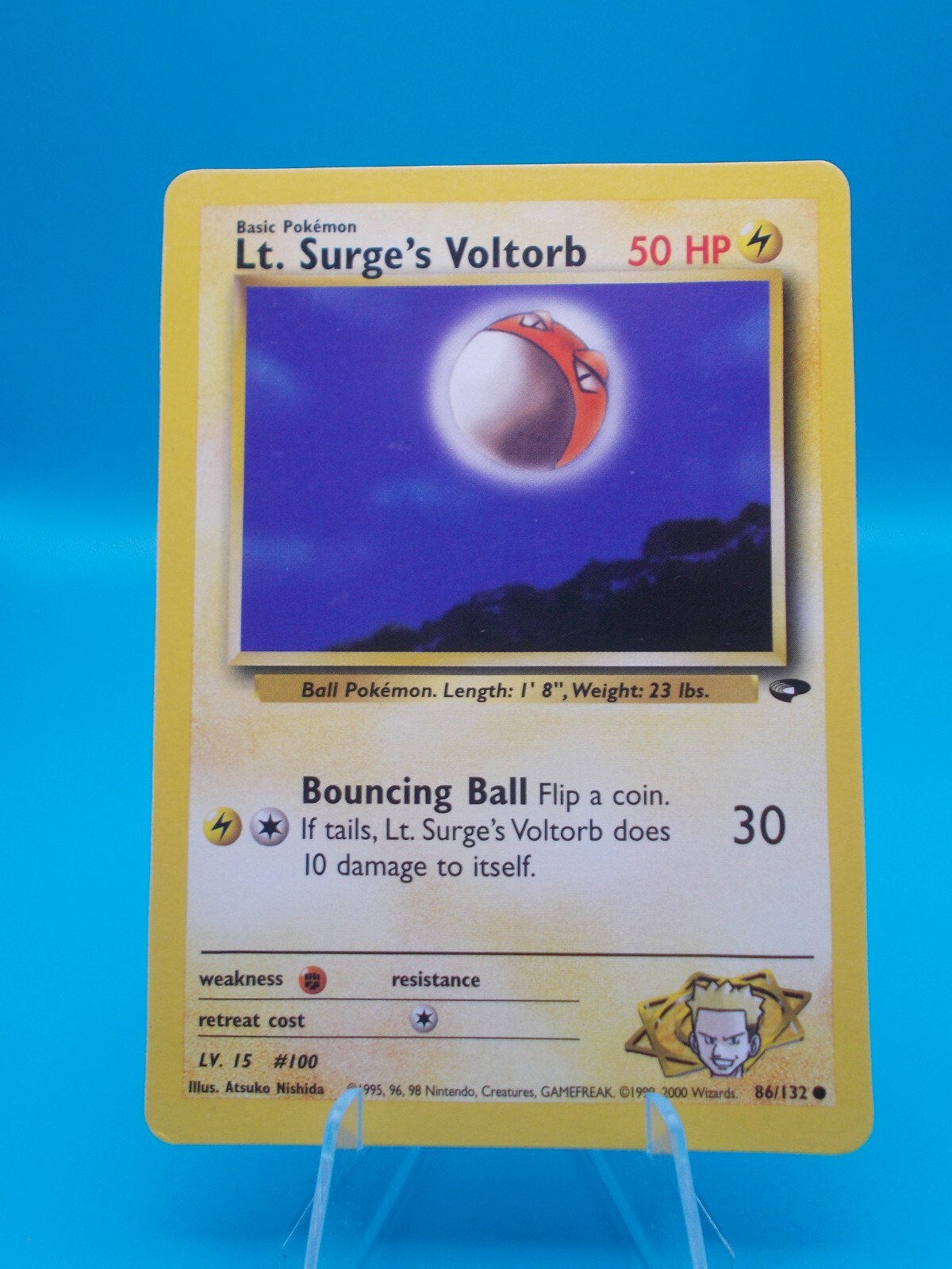 Lt. Surge's Voltorb 86/132 Gym Challenge Pokémon TCG Regular Lightly Played
