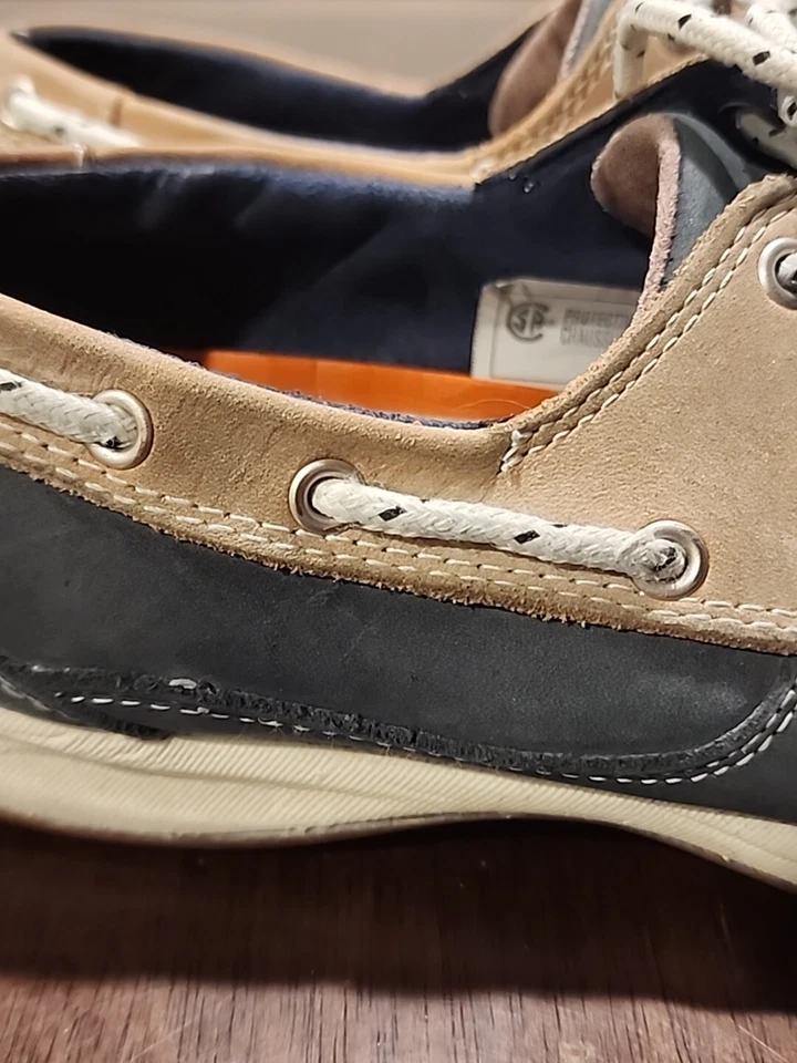 Rockport Works RK670 Women’s 9M Steel Toe Slip Resistant Boat/Deck Shoe Blue - Image 4 of 4