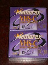 Memorex VHS-C TC-30 2 pack Compact Video Cassette Tapes New