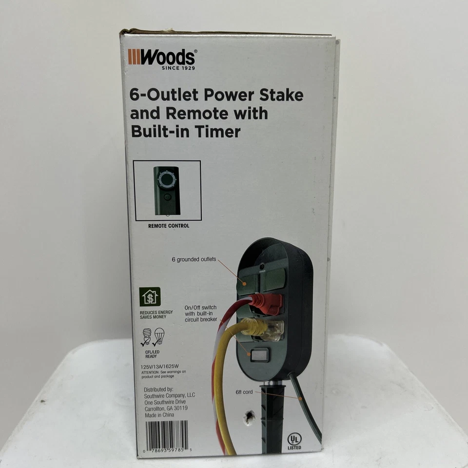 Woods 59785 6-Outlet Yard Timer for Christmas Lights or LEDs & Wireless Remote - Image 4 of 4