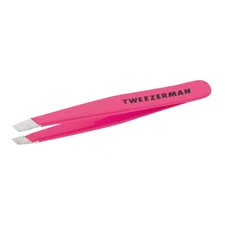 Tweezerman Mini Slant Tweezer - Tweezers for Eyebrows, Tweezers for Eyebrows, Fa