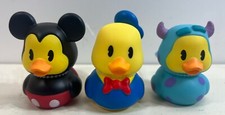 Disney Rubber Duck Lot Of 3 Mickey Mouse, Donald Duck  Sully NEW