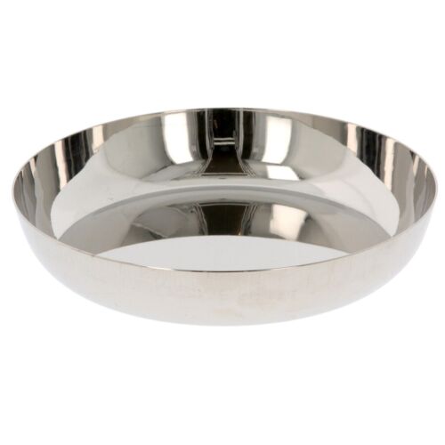 4 x Stainless Steel Plates Small Side Snack Appetizer Dessert Halwa Plate Dishes - Picture 3 of 3