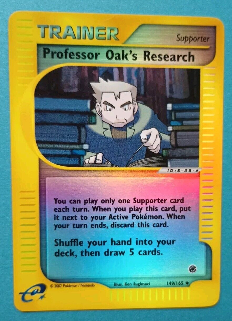 POKEMON Expedition PROFESSOR OAK'S RESEARCH NM REVERSE HOLOFOIL U 149/165 2002