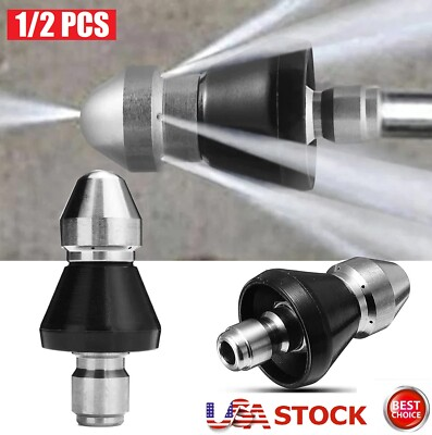 #ad #ad 2× Sewer Cleaning Tool High pressure Nozzle 5000psi Pipe Cleaner 1 4quot; Connector $13.94