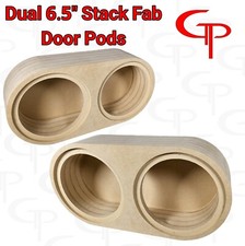 Flush Mount Dual 6.5 inch MDF Stack Fab Door Pods Speaker enclosure 1 pair rings