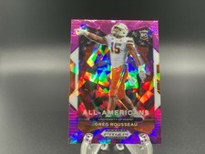 2021 PRIZM DRAFT PICKS #200 GREG ROUSSEAU ALL-AMERICAN PURPLE ICE PRIZM /149 RC