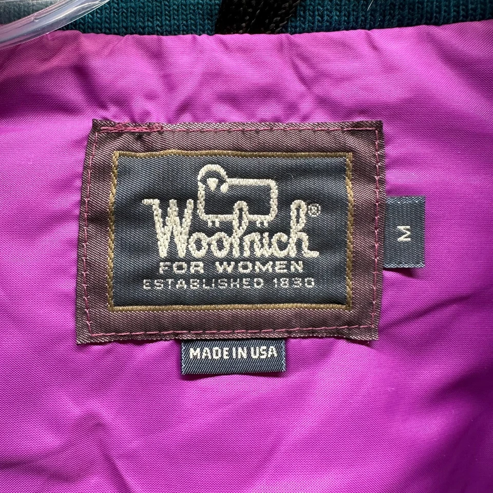 Chaqueta Woolrich Vintage Mujer Mediana Azul Rosa Abrigo de Esquí Hecho en EE. UU. Damas Foto 3 de 4