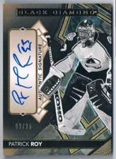 2020-21 BLACK DIAMOND AUTHENTIC SIGNATURE PATRICK ROY 02/25 COLORADO AVALANCHE