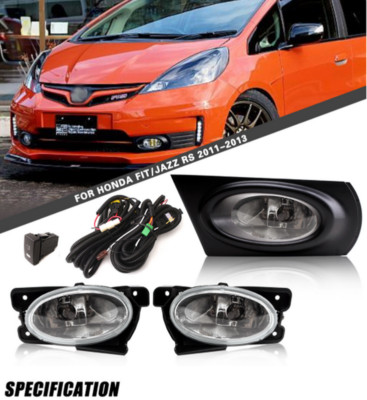 Bumper Lamp Front fog Lights Assembly Set for 2011-2013 Honda Fit /JASS RS