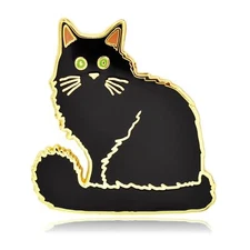 Black Cat Enamel Pin