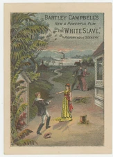 Bartley Campbell's Theater Theatrical Play "The White Slave" 1880's Trade Card