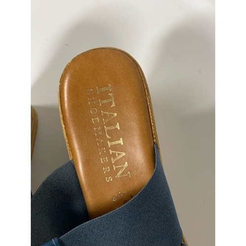 Italian Shoemakers Cork Wedge Sandals Blue & Brown Size 8 - 第 9/10 張圖片