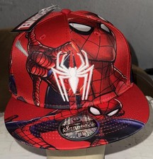 Marvel Spider-Man Hat Cap Snap Back Red Allover Graphic Mens One Size Comic