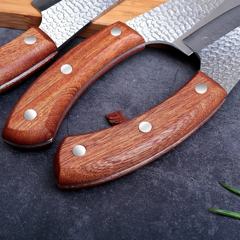 Handmade Stainless Steel Boning Knife Kitchen Forged Chinese Vegetable Knives... - Image 4 of 4