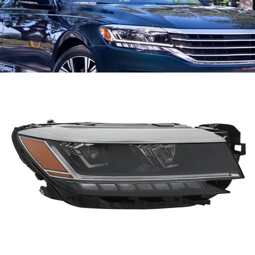 Right LED Headlamp for 2020-2022 VW Passat S/SE/R-Line Non-SEL No AFS, With DRl - Picture 3 of 12
