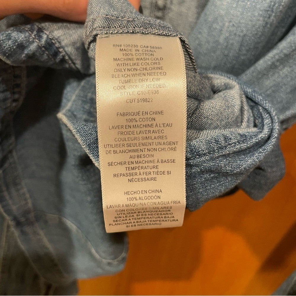 Equipment Denim Wrap Jacket Medium - image 5