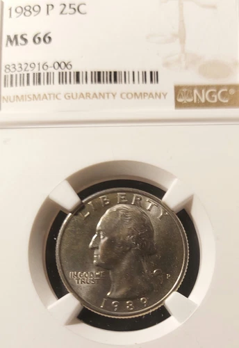 1989 P Washington Quarter NGC Certified MS66