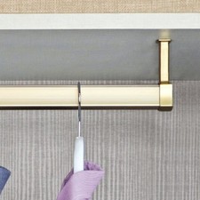 2-Pack TAG Hardware Concave Shaped Wardrobe Tube Suspended End Caps Closet Rod S