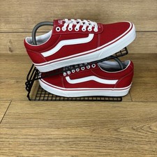 VANS Shoes Men?s Size UK 7 Off The Wall Old Skool Red White Trainers