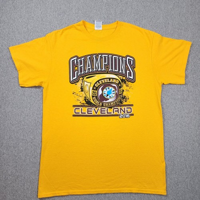 #ad Delta Pro Weight Cleveland 2016 World Champions T Shirt Mens M Yellow Excellent $12.99