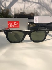 Ray-Ban Sunglasses RB2140 Original Wayfarer Black Frame Green Lenses 50mm Unisex