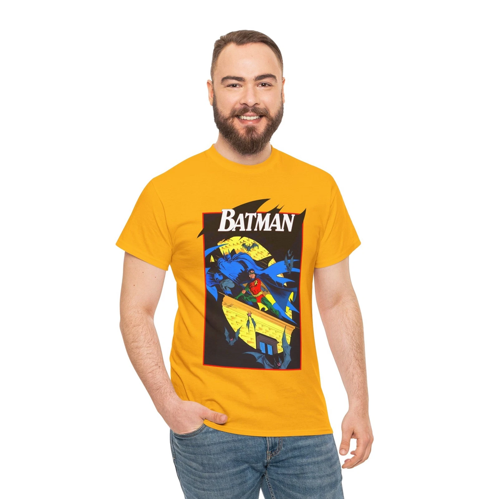 Batman & Robin T-Shirt - Norm Breyfogle Art - DC Comics - Dynamic Duo - Gotham