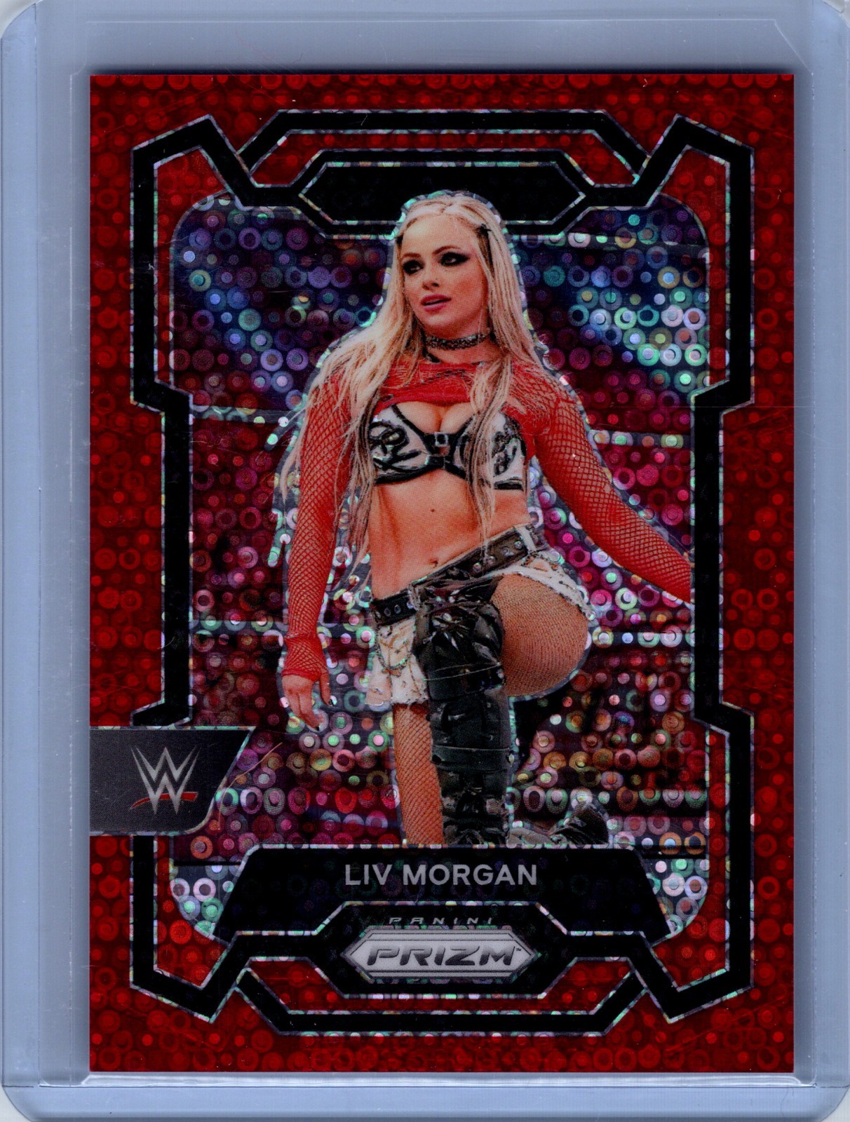 2024 Panini Prizm WWE Red Under Card Prizm /99 Liv Morgan #177