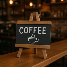 Tabletop Chalkboard Sign Menu Board Wood Blackboard Chalk Board for Restaurant