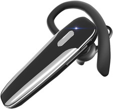 Single Ear Bluetooth Headset V5.3 Single-Ear Earpiece with Wireless Microphone 4