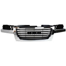 Grille For 2004-2012 Gmc Canyon Chrome Shell W Black Insert Plastic