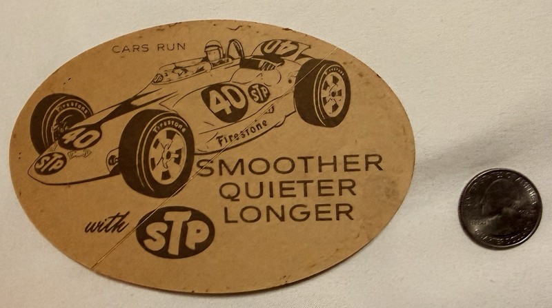 Original Vintage 1960's 1970's STP Racing Decal/Sticker! Rare! NOS!